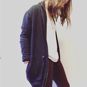 ARITZIA WILFRED Rousseau Charcoal Grey Cardigan Sweater XS